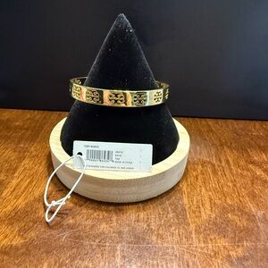 NWT Tory Burch Gold Tone Miller T Cuff Bracelet Size 7